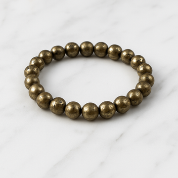RAW POWER PYRITE BEADS BRACELET.