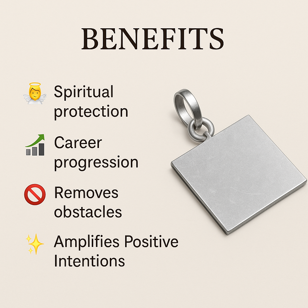 100 % SLIVER SQUARE PENDENT