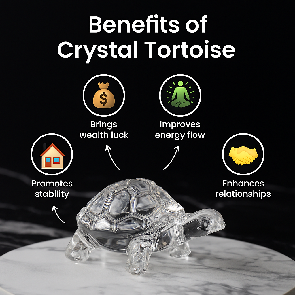 CRYSTAL TURTLE FOR GOOD LUCK & BLOCK NEGATIVE ENERGY.
