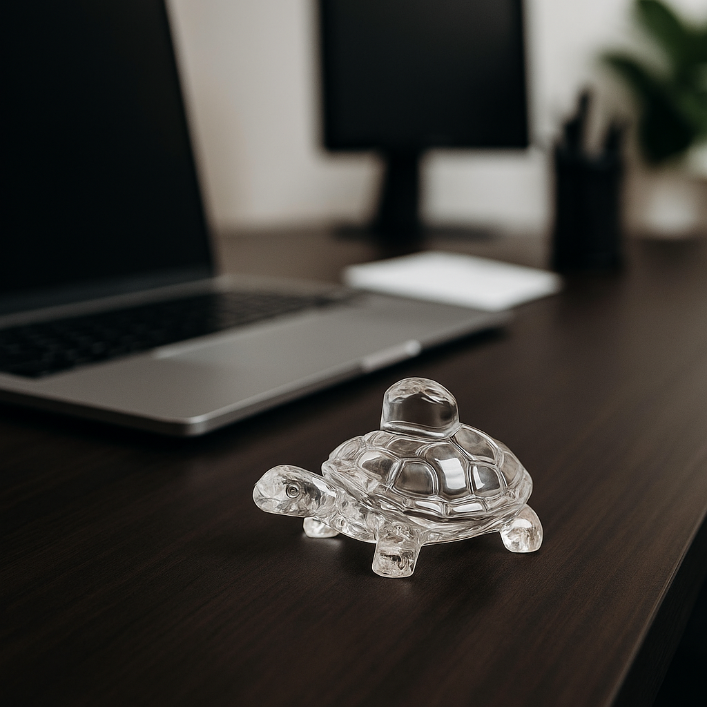 CRYSTAL TURTLE FOR GOOD LUCK & BLOCK NEGATIVE ENERGY.